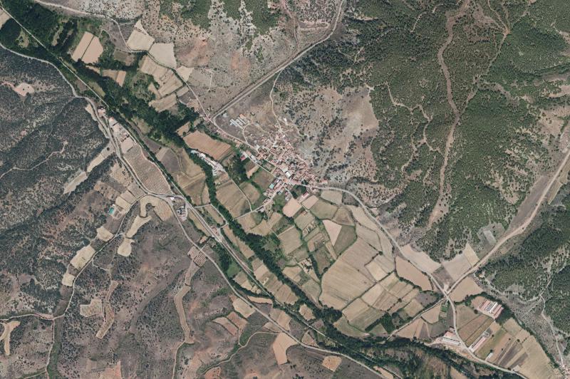 Ortofoto actual del núcleo de Murero