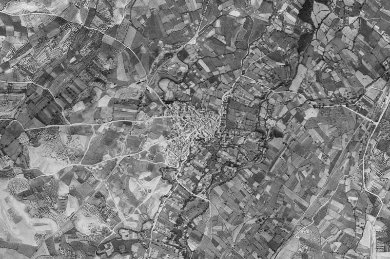 Ortofoto de 1956-1957 del núcleo de Novallas