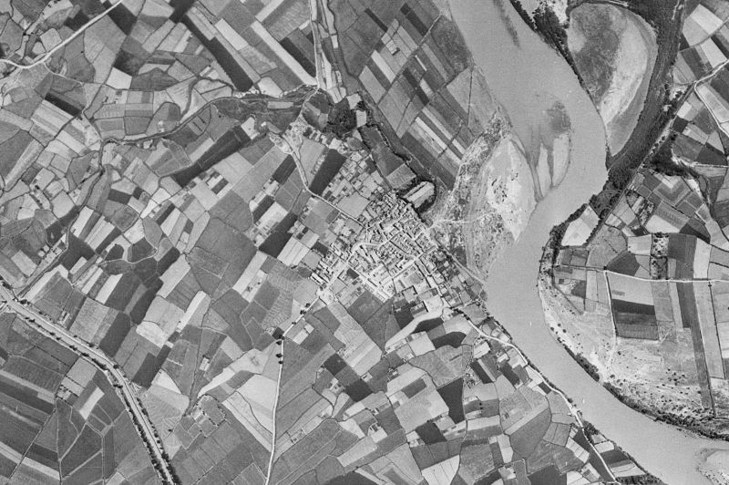 Ortofoto de 1956-1957 del núcleo de Novillas