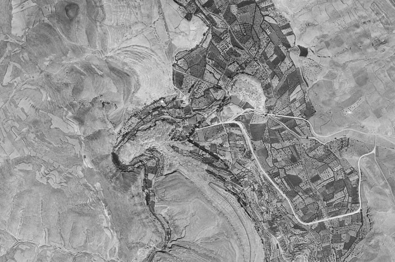 Ortofoto de 1956-1957 del núcleo de Nuévalos