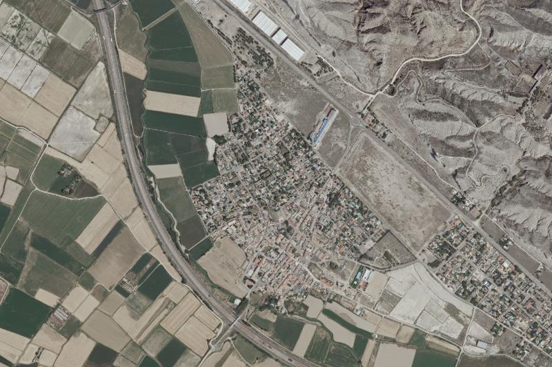 Ortofoto actual del núcleo de Nuez de Ebro