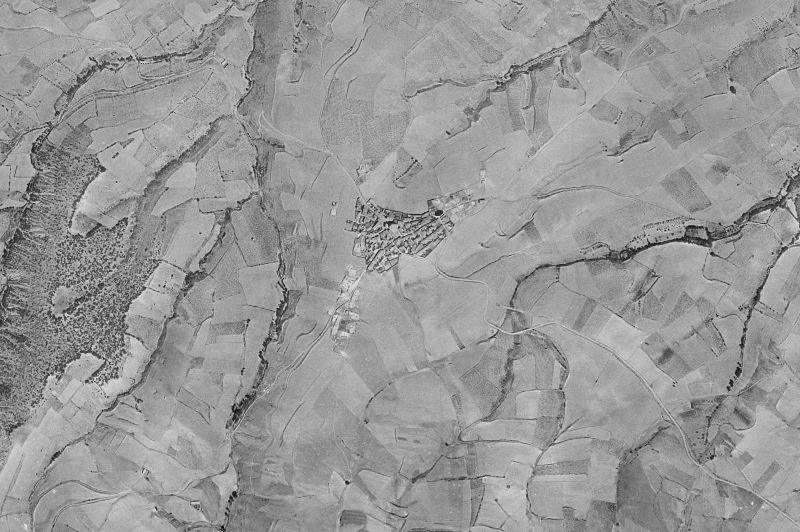 Ortofoto de 1956-1957 del núcleo de Orcajo