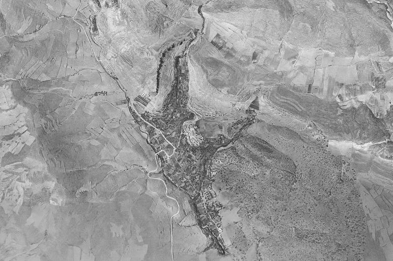 Ortofoto de 1956-1957 del núcleo de Oseja