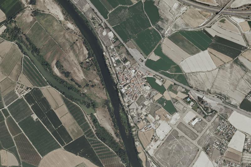 Ortofoto actual del núcleo de Osera de Ebro
