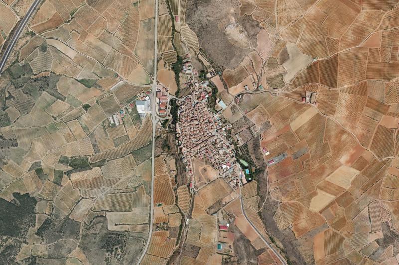 Ortofoto actual del núcleo de Paniza