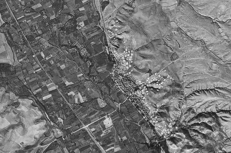 Ortofoto de 1956-1957 del núcleo de Paracuellos de Jiloca