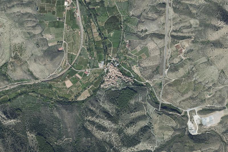 Ortofoto actual del núcleo de Paracuellos de la Ribera