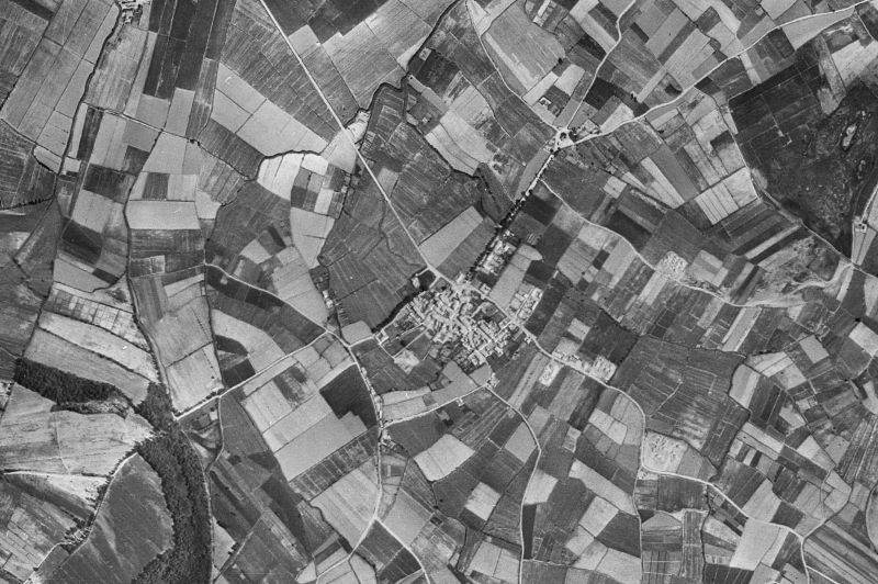 Ortofoto de 1956-1957 del núcleo de Pastriz