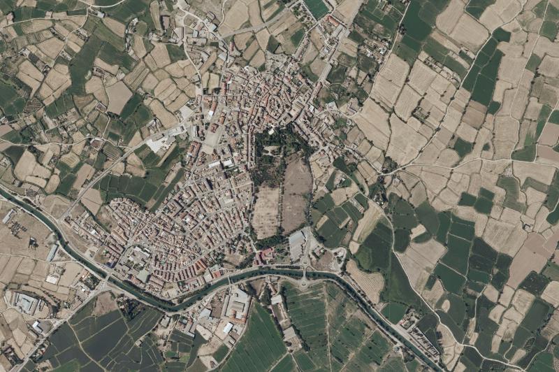Ortofoto actual del núcleo de Pedrola