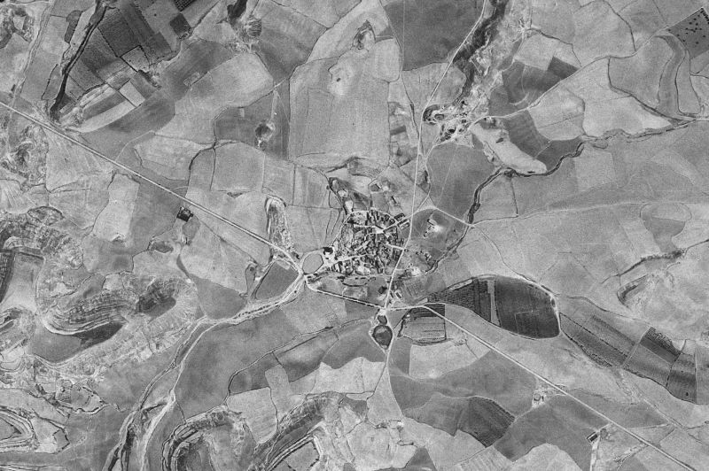 Ortofoto de 1956-1957 del núcleo de Las Pedrosas