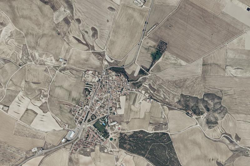 Ortofoto actual del núcleo de Perdiguera
