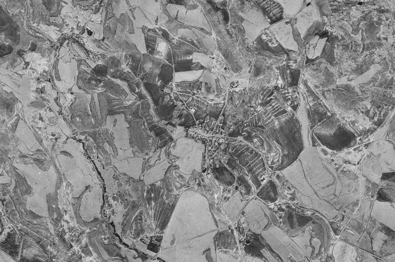 Ortofoto de 1956-1957 del núcleo de Piedratajada