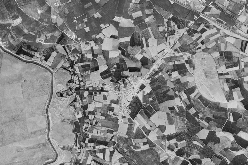 Ortofoto de 1956-1957 del núcleo de Pinseque