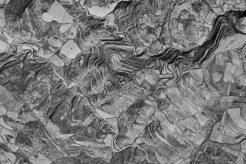 Ortofoto de 1956-1957 del núcleo de Los Pintanos