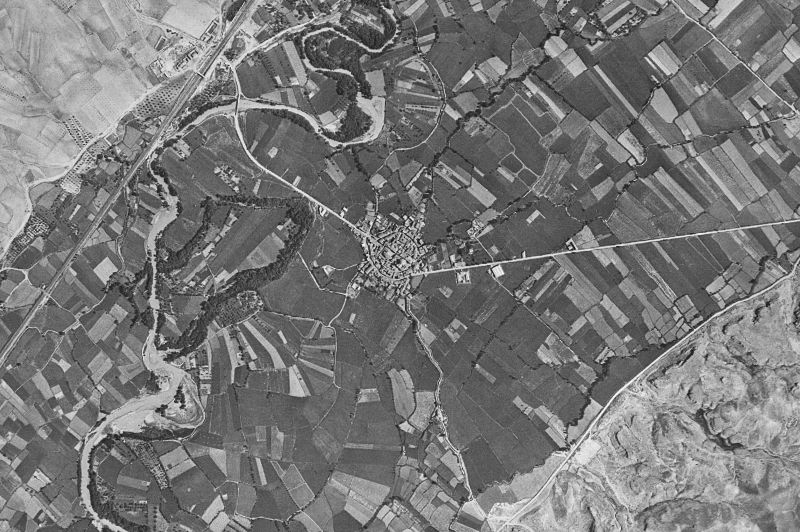 Ortofoto de 1956-1957 del núcleo de Plasencia de Jalón