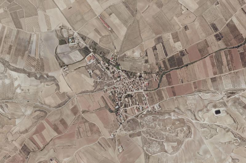 Ortofoto actual del núcleo de Pozuelo de Aragón