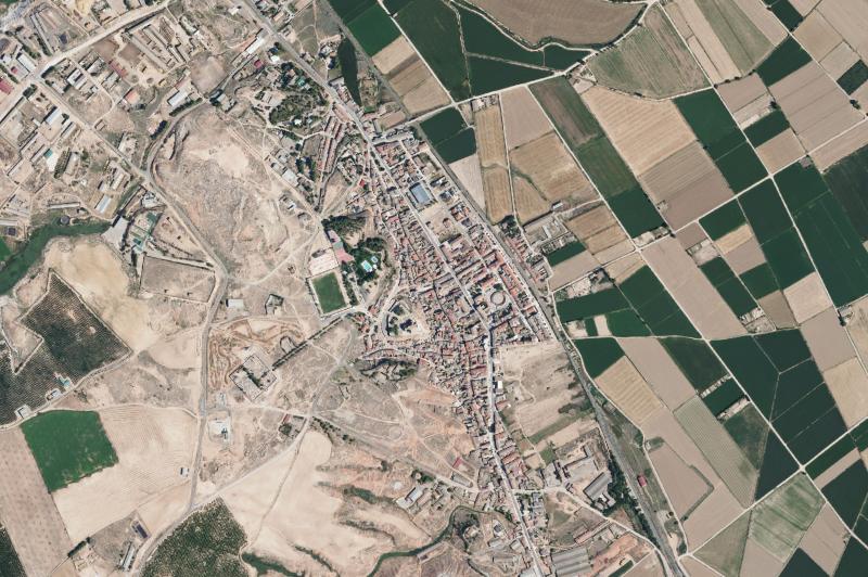 Ortofoto actual del núcleo de Quinto