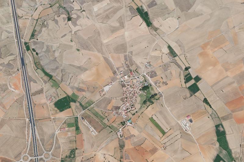 Ortofoto actual del núcleo de Romanos