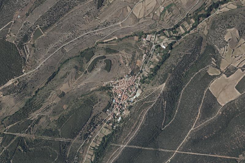 Ortofoto actual del núcleo de San Martín de la Virgen de Moncayo