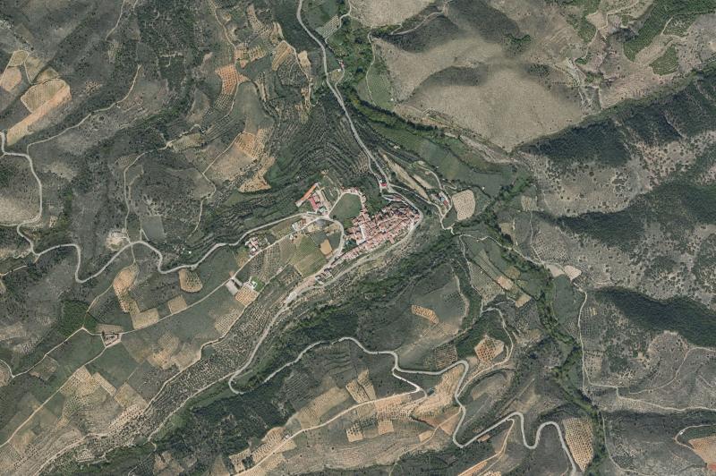 Ortofoto actual del núcleo de Santa Cruz de Grío