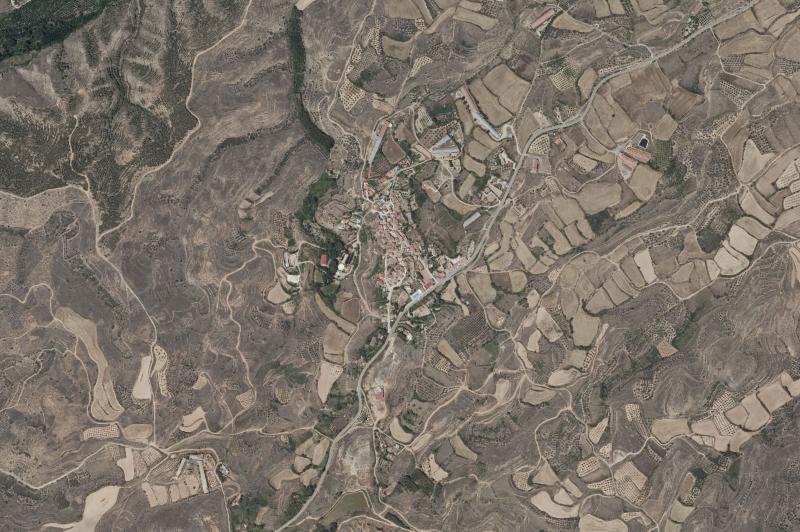 Ortofoto actual del núcleo de Santa Cruz de Moncayo