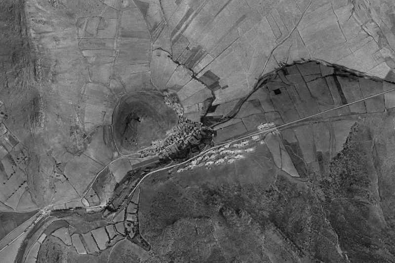 Ortofoto de 1956-1957 del núcleo de Santed
