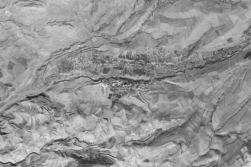 Ortofoto de 1956-1957 del núcleo de Sediles