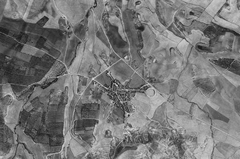 Ortofoto de 1956-1957 del núcleo de Sierra de Luna