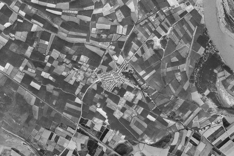 Ortofoto de 1956-1957 del núcleo de Sobradiel