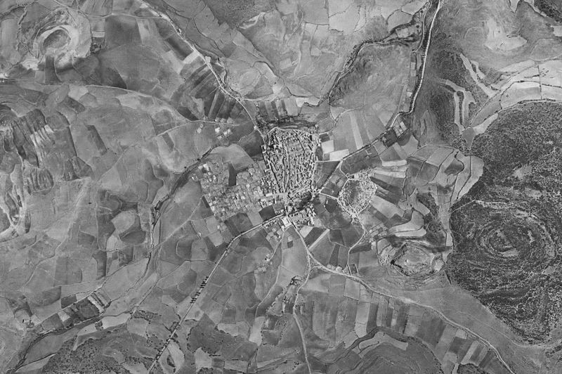 Ortofoto de 1956-1957 del núcleo de Tabuenca