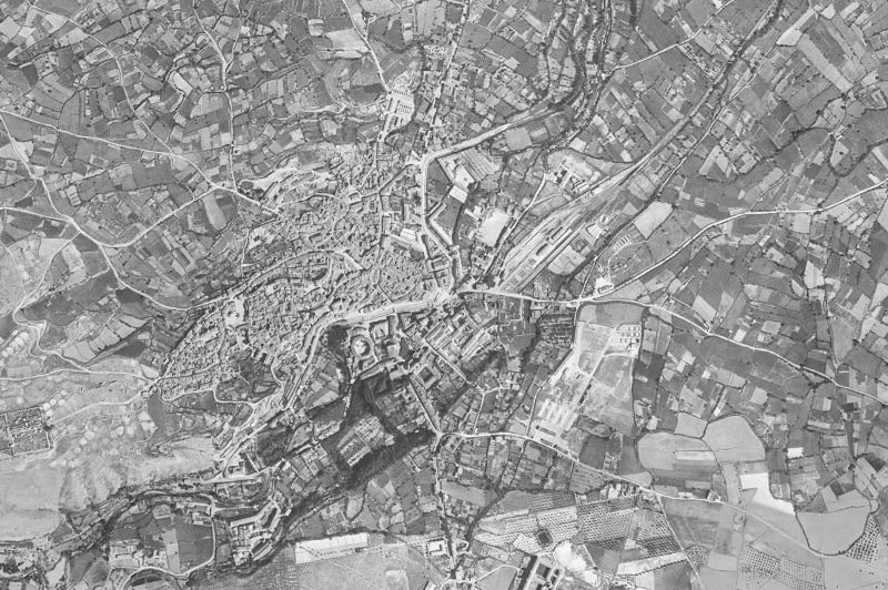 Ortofoto de 1956-1957 del núcleo de Tarazona
