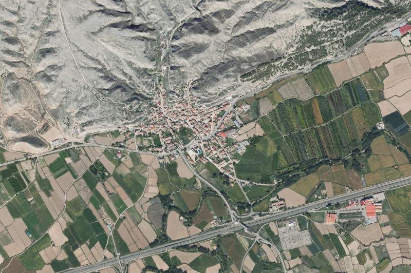 Ortofoto actual del núcleo de Terrer