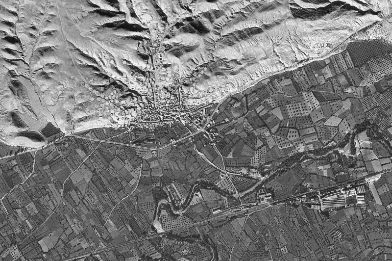 Ortofoto de 1956-1957 del núcleo de Terrer
