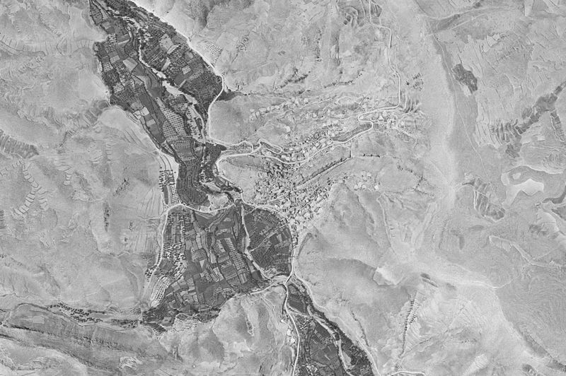 Ortofoto de 1956-1957 del núcleo de Tierga