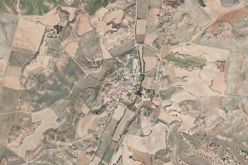 Ortofoto actual del núcleo de Torrehermosa