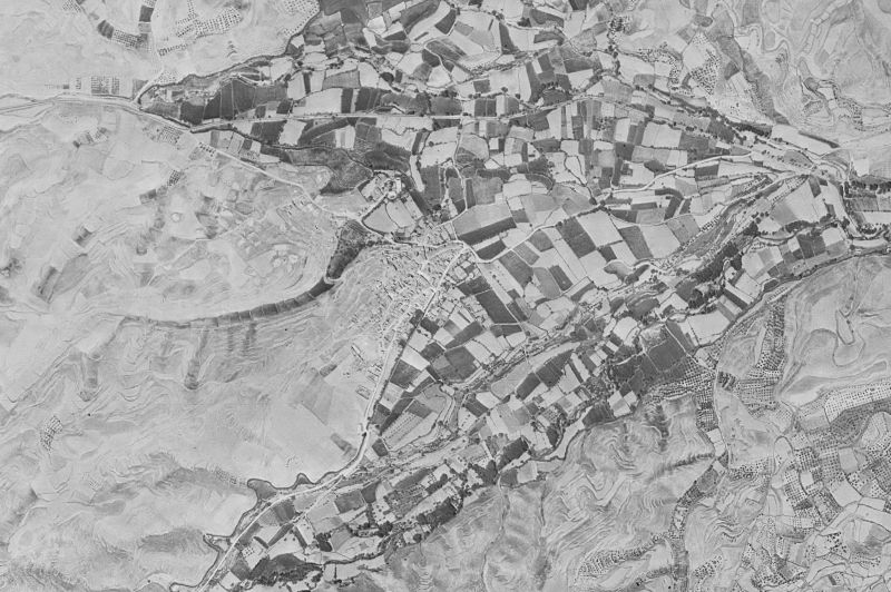 Ortofoto de 1956-1957 del núcleo de Torrellas