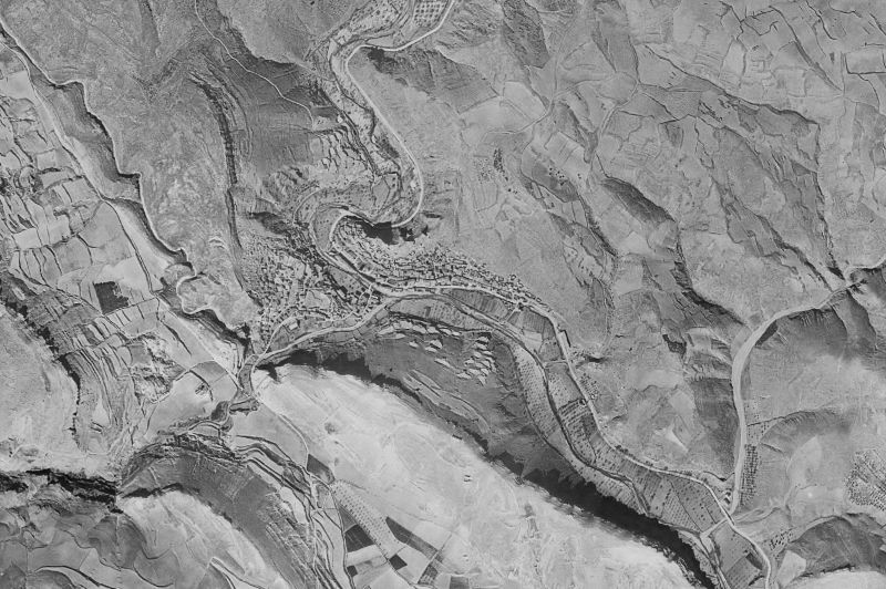 Ortofoto de 1956-1957 del núcleo de Torrijo de la Cañada
