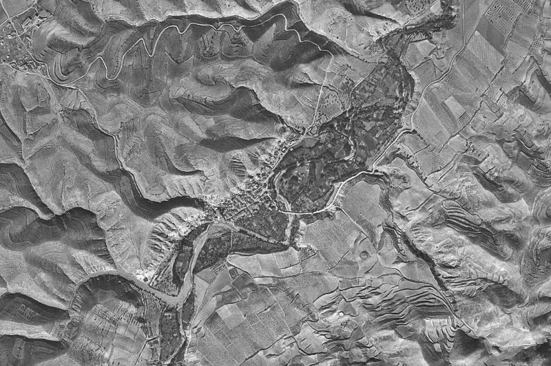 Ortofoto de 1956-1957 del núcleo de Tosos