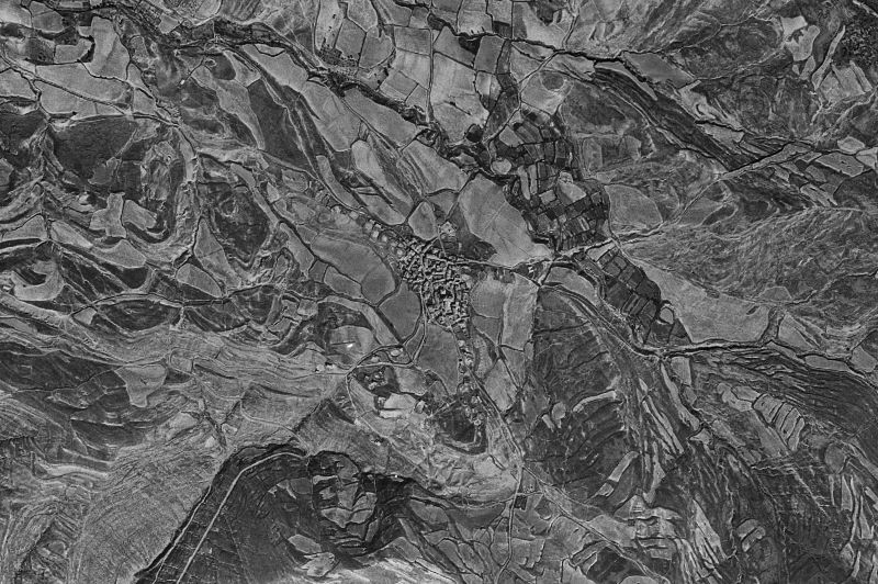 Ortofoto de 1956-1957 del núcleo de Undués de Lerda