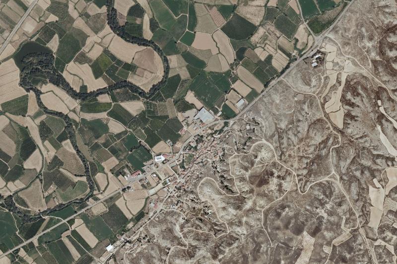 Ortofoto actual del núcleo de Urrea de Jalón