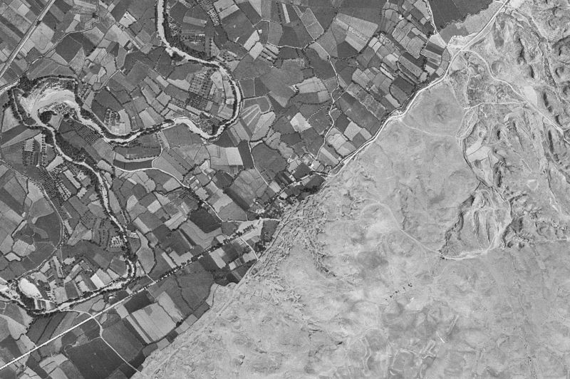 Ortofoto de 1956-1957 del núcleo de Urrea de Jalón