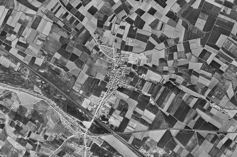 Ortofoto de 1956-1957 del núcleo de Utebo