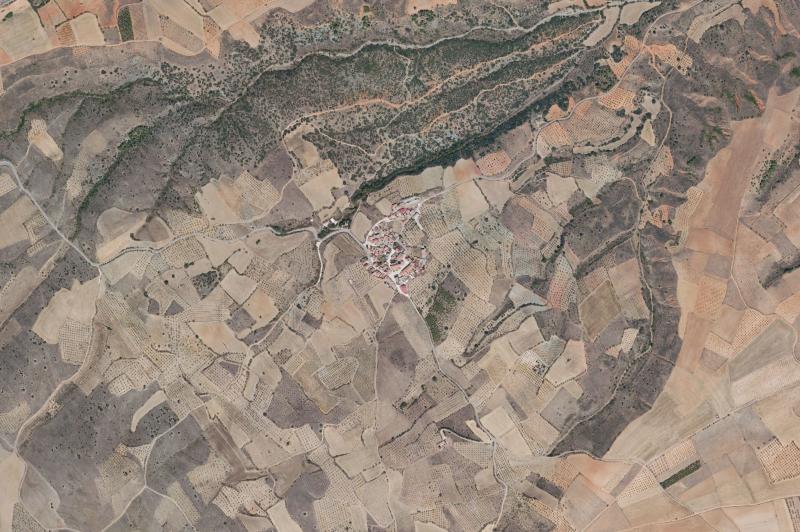 Ortofoto actual del núcleo de Valdehorna
