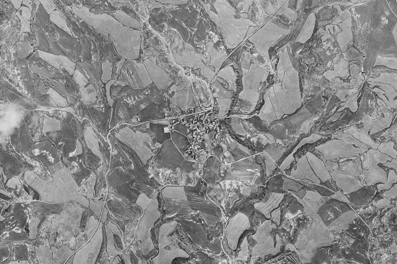 Ortofoto de 1956-1957 del núcleo de Valpalmas