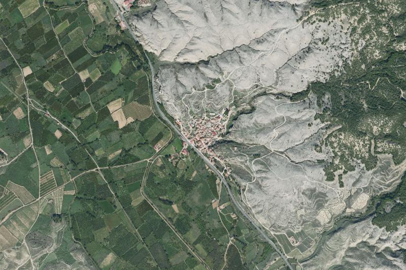 Ortofoto actual del núcleo de Velilla de Jiloca