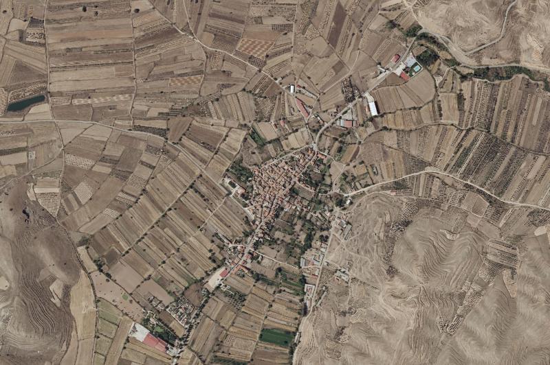 Ortofoto actual del núcleo de Vera de Moncayo