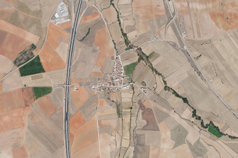 Ortofoto actual del núcleo de Villadoz