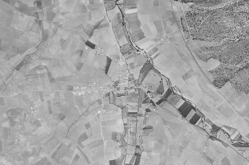 Ortofoto de 1956-1957 del núcleo de Villadoz