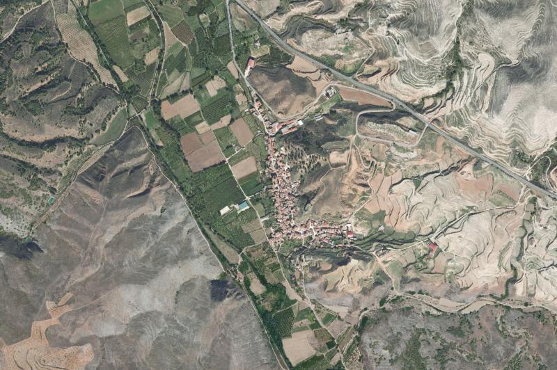 Ortofoto actual del núcleo de Villafeliche