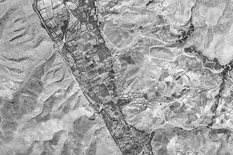 Ortofoto de 1956-1957 del núcleo de Villafeliche